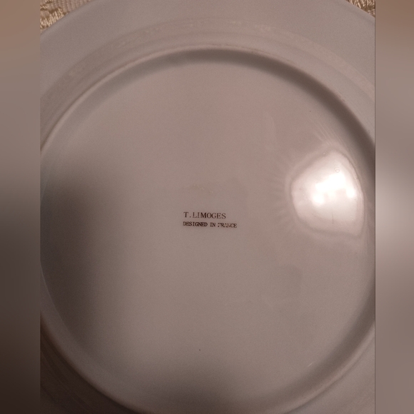 T. Limoges decorative porcelain plate - Picture 2 of 8